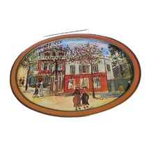 Sunshine Biscuits Tin tray Snow on Montmartre and Petit Cafe Lid Only VTG READ - £12.08 GBP