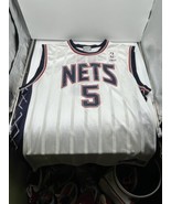 Reebok Authentic NBA New Jersey Nets Jason Kidd #5 Jersey White Size XL ... - $34.64