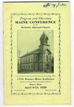  Maine Conference Methodist Episcopal Church 1929 Program and Directory - $17.82