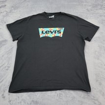 Levis Shirt Mens L Black Short Sleeve Crew Neck Pullover Casual T Shirt - £18.27 GBP