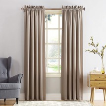 Sun Zero Barrow Energy Efficient Rod Pocket Curtain Single Panel - 54&#39;&#39; x 95&#39;&#39; - £11.98 GBP