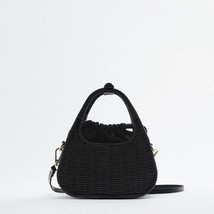 Designer Rattan Box Women Handbags Wicker Woven  Bags Handmade Summer Beach Cros - £151.15 GBP