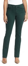Nine West Women&#39;s Gramercy Slim Straight Denim Jeans Sherwood Green Size 14 NEW - £21.58 GBP
