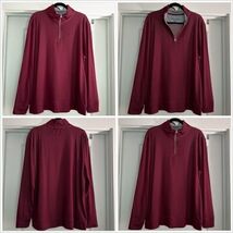 Twillory Men’s Performance Stretch Tailored Quarter Zip - 2XL / Burgundy - $33.16