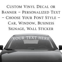 Custom Vinyl Decal or Banner, Choose Your Font Style, Car Window Wall St... - $3.47+