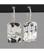 Vintage Silpada Curved Hammered Sterling Silver French Wire Drop Earring... - £27.39 GBP