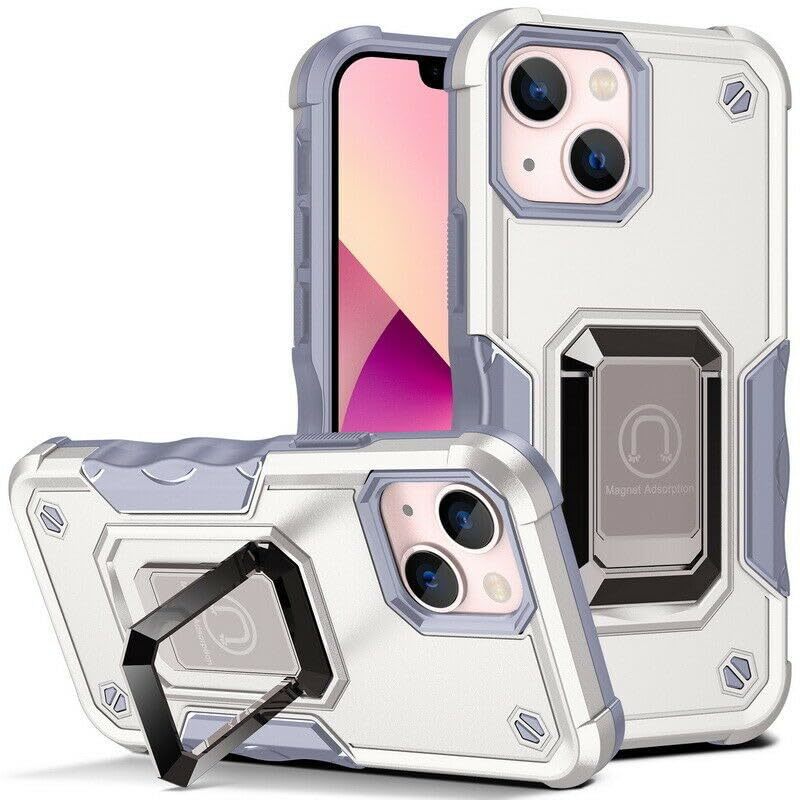 for iPhone 14 (Color: White) Ring Holder Hard Back Hard Silicon Cover Case - $45.00