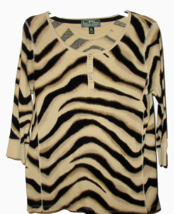 Ralph Lauren L XL (TAG 1X) Shirt 3/4 Sleeve Cotton Stretch Waffle Knit T... - $21.77