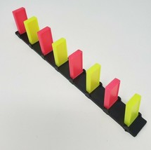 Vintage Pressman Domino Rally Pink & Yellow Straight Track Dominoes Pieces Parts - $11.40