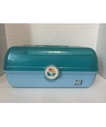 Vintage Caboodle Glitter Teal/light Blue Make-Up Case 5626 With Chipped ... - $29.69