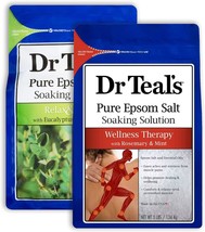 Dr. Teal&#39;s Salt Bath Soak Variety Gift Set (2 Pack, 3lbs Ea.) - Relax &amp; Relief E - £44.97 GBP