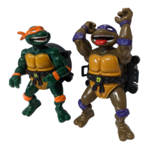 Donatello, Michaelangelo, Playmates  1991 TMNT Talkin&#39; Action Figures, - $30.00