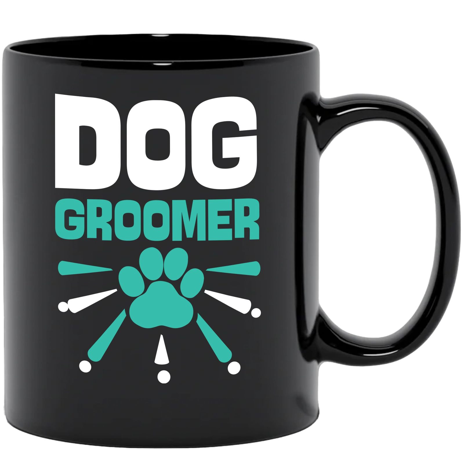 Make Your Mark Design Dog Groomer. Love, Pets Themed, Black 11oz Ceramic... - $21.77+