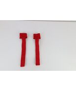 Vtg 40s 50s Distressed Knit Striped Athletic Uniform Stirrup Socks Red M... - $39.55