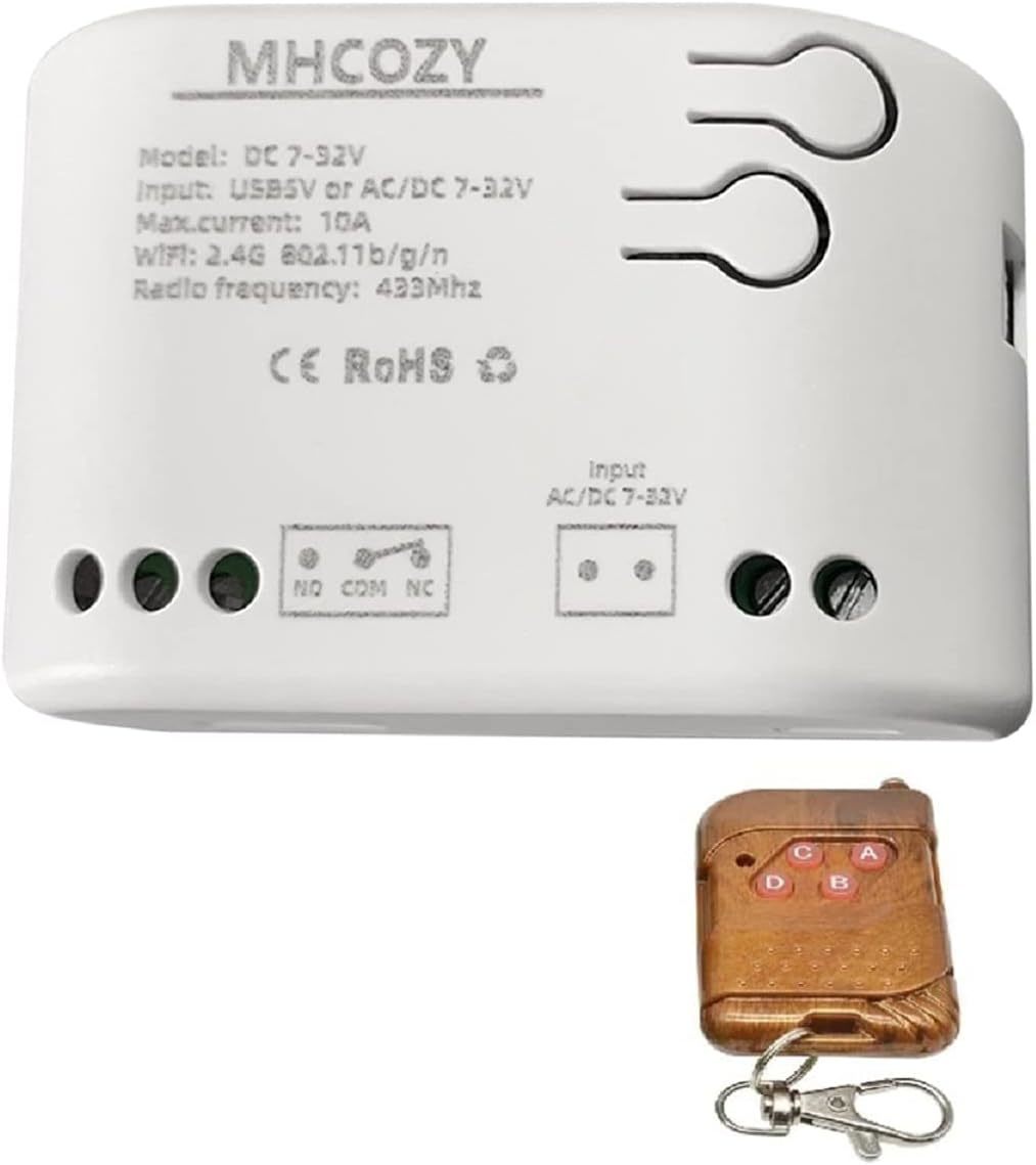 Mhcozy Updated Wifi Wireless Smart Switch Inching Self-Locking Relay Mod... - $33.93