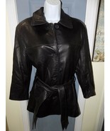 Adler Collection Genuine Leather Coat Jacket Size PM Women&#39;s EUC - $71.25