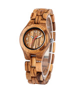 Watch Quartz Wristwatch for Men Women Arabic Numerals Round Dial Wooden - $1,198.48 MXN