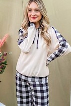 And The Why Drawstring Hooded Top and Plaid Pants Lounge Set - $52.89