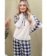 And The Why Drawstring Hooded Top and Plaid Pants Lounge Set - $52.89