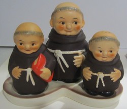 Goebel Friar Tuck Monks Salt and Pepper Shakers and sugar bowl w/spoon - $28.45