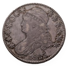 1825 50C Buste Demi Dollar En Extra Fin État, Tonifiant Sur Deux Côtés - £159.61 GBP
