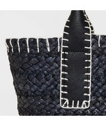 Straw Mini Tote Handbag - Universal Thread Black - NWT - £11.51 GBP