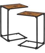 C Shaped End Table Set Of 2, Snack Side Table, C Tables For Couch,, Rust... - £51.19 GBP