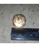US Insignia Military Pin 1&quot; rOund Disc Raised Letters screw on back BRAS... - $829.45 MXN