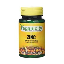 Veganicity Zinc General Health Supplement 10mg 90 Tablets  - $13.00