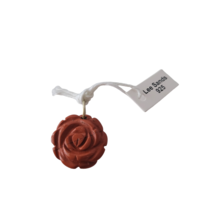 Lee Sands Pendant Sterling Carved Flower Reddish Artisan Jewelry - £10.27 GBP