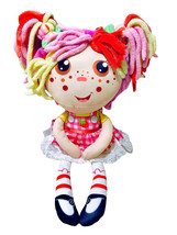 Flip Zee Girls Zana Very Berry Strawberry Sweet N Cuddly 2 in 1 Cloth Doll 18&quot; - £7.80 GBP