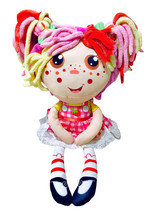 Flip Zee Girls Zana Very Berry Strawberry Sweet N Cuddly 2 in 1 Cloth Doll 18&quot; - $9.95