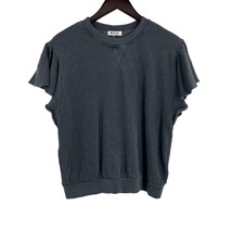 LaMade Grey Ruffle Sleeve Sweatshirt Size Small New - £18.35 GBP