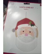 Santa Embroidery Kit - Ornament/Hanging Decor Kit - Makes 1 - Holiday Style - $16.24 CAD