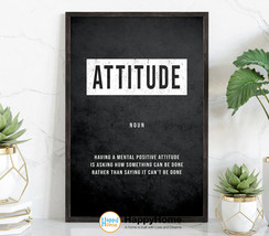 Attitude Definition Poster Motivational Inspirational Wall Art Office Decor - £18.79 GBP+