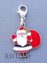 Christmas Santa Claus Clip On Charm Pendant Fit Link Chain C61 - £2.76 GBP