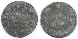 1450-1462 Campobasso Billon Tornese Münze F + Molise Italy Nicola II Di - $222.00 CAD