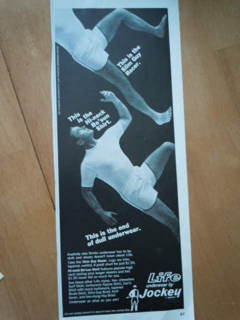 Life Underwear by Jockey Print Magazine Advertisement 1967 - $6.99
