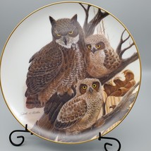 John A Ruthven Owl Plate In Box #1505/5000 Porcelain 10&quot; D Limited  Great Horned - £14.75 GBP