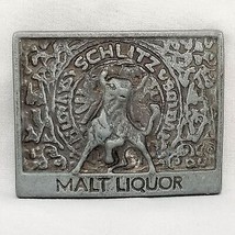 Vintage Belt Buckle Schlitz Malt Liquor Beer Silver Color - £20.76 GBP