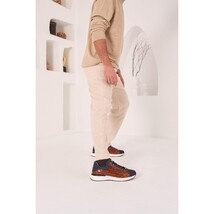 The Caesars Navy & Tan Leather Men Sneaker image 13