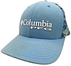Columbia PFG Powder Blue w/ Blue Digital Camo Mesh Flexfit S/M Trucker Hat - $7.60