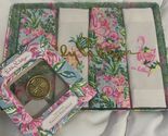 Bundle Lilly Pulitzer FRUITY FLAMINGLE COMPLETE  Set 4 Napkins + Phone T... - $29.67