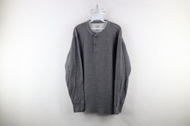 Vtg LL Bean Mens Large Tall Wool Blend Rivers Driver Long Sleeve Henley T-Shirt - £34.32 GBP