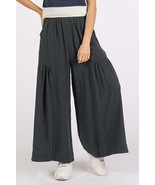 Mittoshop Gauze Elastic Waist Pleated Wide Leg Pants - $43.90