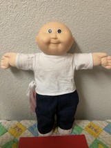 RARE Vintage Cabbage Patch Kid Bald Boy Blue Eyes Head Mold #15 KT Factory 1988 - £309.33 GBP