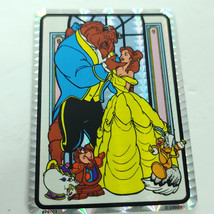 Disney Beauty Beast Mrs Potts Vending Machine Sticker Prism 1990&#39;s Vinta... - $19.79