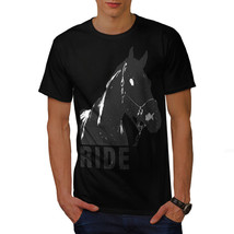 Wellcoda Nature Wild Animal Mens T-shirt, Horse Graphic Design Printed Tee - £14.94 GBP+