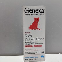 Genexa Kids Pain &amp; Fever Oral Reliever Reducer Acetaminophen Ages 2-11 160mg/5ml - £6.88 GBP