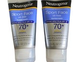 2 Pack Neutrogena Sport Face Oil-Free Lotion Sunscreen SPF 70+ 2.5 fl. o... - £14.14 GBP